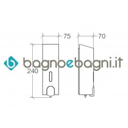 Dosatore a parete singolo 350 ml