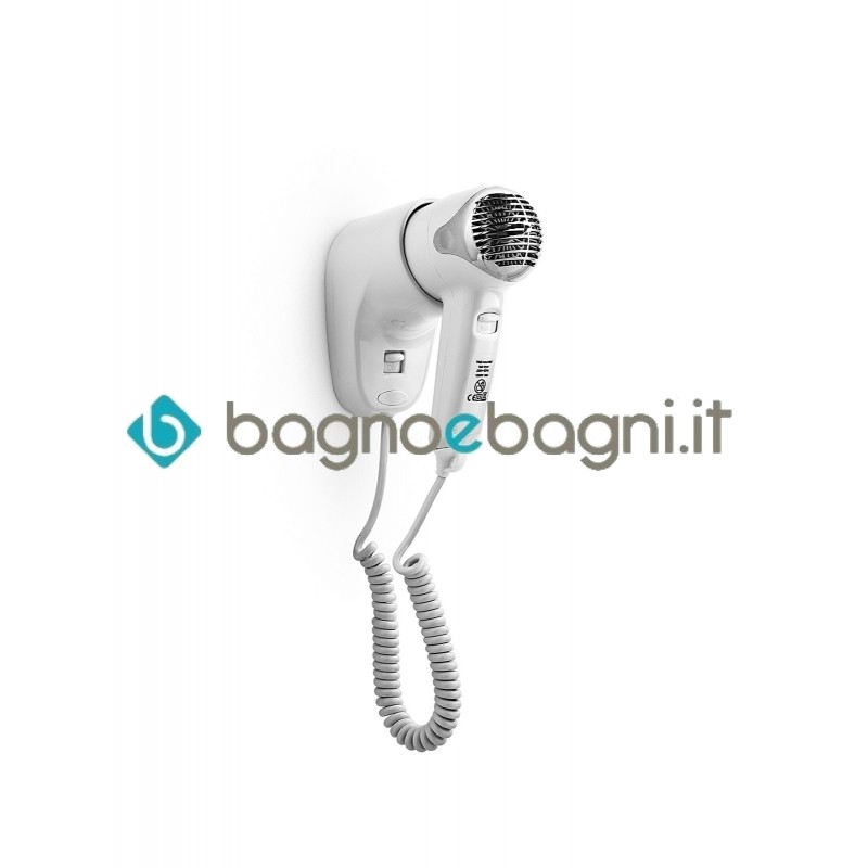 Asciugacapelli a parete, 2 velocità con cavo