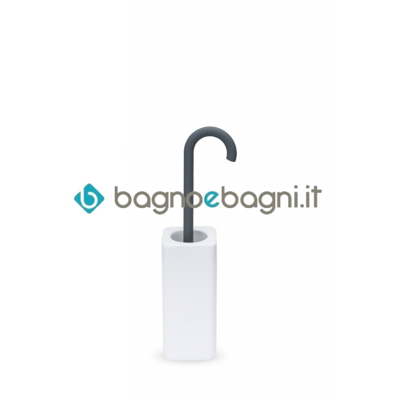 Porta scopino tondo da pavimento marrone