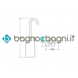 Porta scopino tondo da pavimento marrone