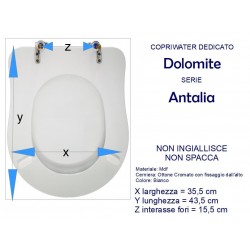 Copriwater coprivaso sedile wc tavoletta Antalia, Dolomite