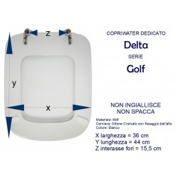 Copriwater coprivaso tavoletta sedile modello GOLF, DELTA