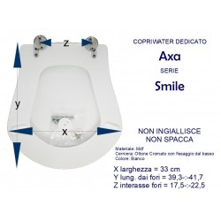 Copriwater coprivaso sedile tavoletta SMILE, AXA