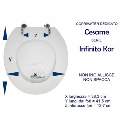 Copriwater Copriwater coprivaso tavoletta sedile modello INFINITO KOR, CESAME