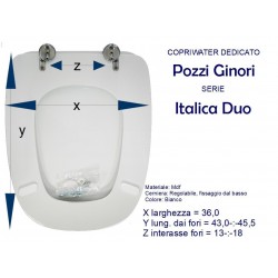 Copriwater ITALICA DUO, POZZI GINORI