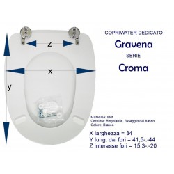 Copriwater coprivaso sedile tavoletta modello  Croma  marca  Gravena-