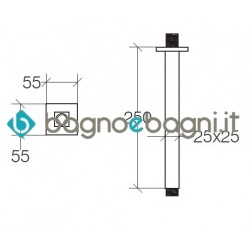 Braccio doccia a soffitto, quadro