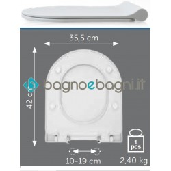 Copriwater Nuvola Soft Close, Azzurra