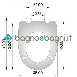 Copriwater Elios sospeso -Azzurra-