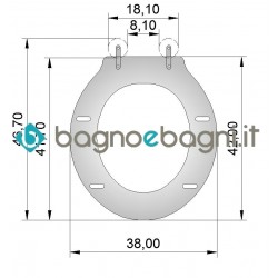 Copriwater Giunone -Azzurra-